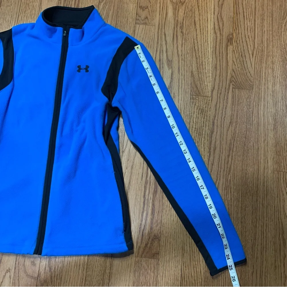 Under Armour Full-Zip Light Fleece Jacket - Cerulean Blue & Black Medium - Picture 7 of 12
